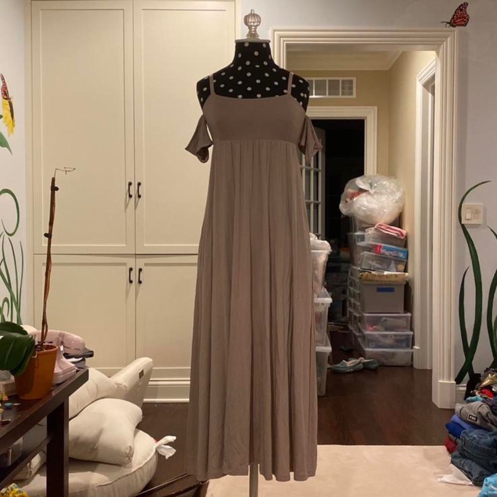 gray goddess dress